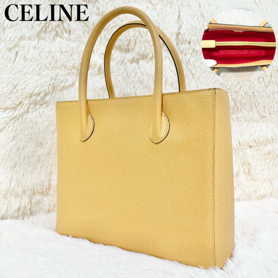 即納-96時間限定 《極美品》CELINE(セリーヌ)レザー ハンドバッグ