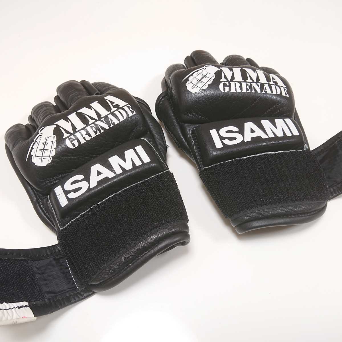 ISAMIイサミ オープンフィンガーグローブMMA Mサイズ黒 ※検索)総合