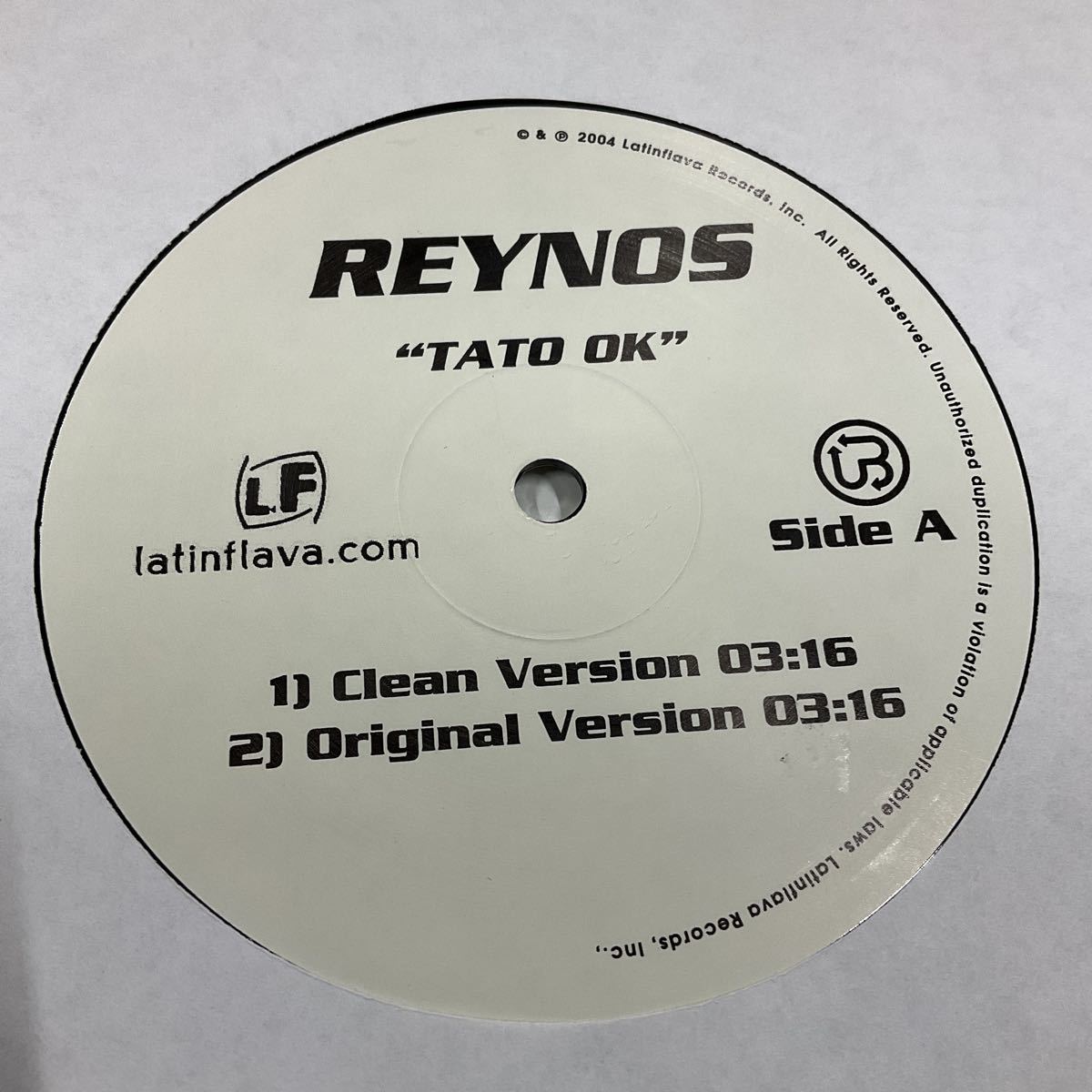 Reynos / Tato OK / 12inch レコード / 2004 / HIP HOP / LATIN_画像1