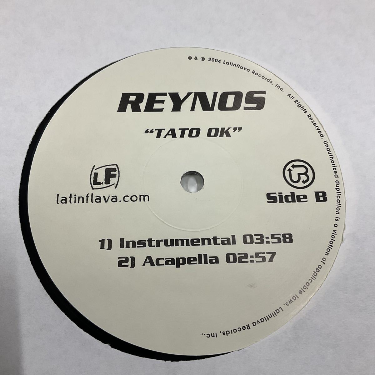 Reynos / Tato OK / 12inch レコード / 2004 / HIP HOP / LATIN_画像2