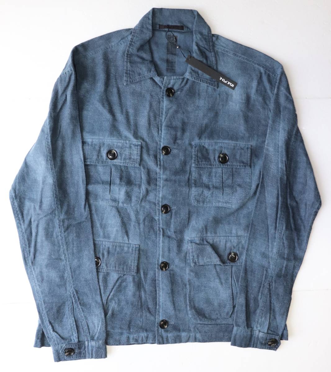 定価24000 新品 本物 KMRii Flannel Field Shirt シャツ 2102-SH01A M/2 ケムリ 6009_画像1