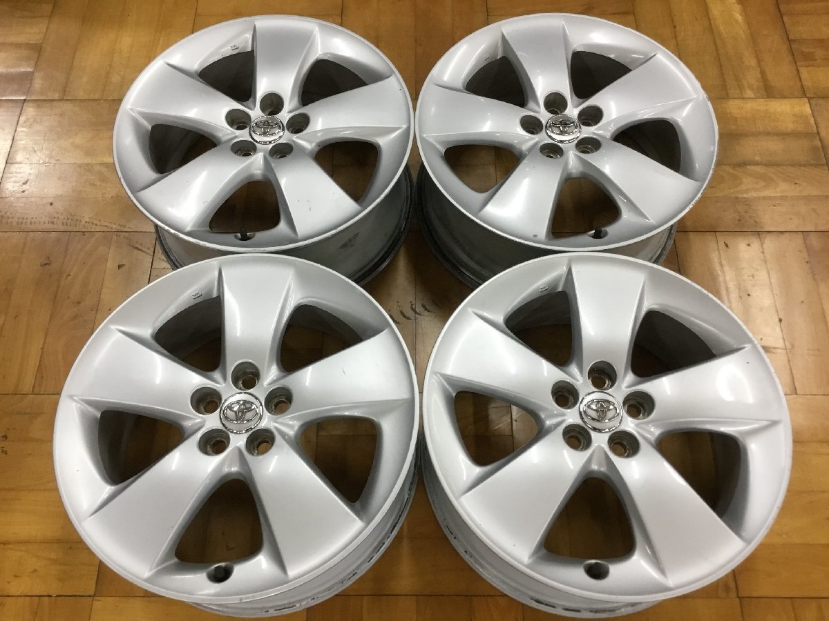 1スタ！トヨタ ZVW30 プリウス Sツーリング 純正 5穴 17インチ 7J＋50 PCD100 ハブ径54 4本セット　2J2-1 5195 生_画像1