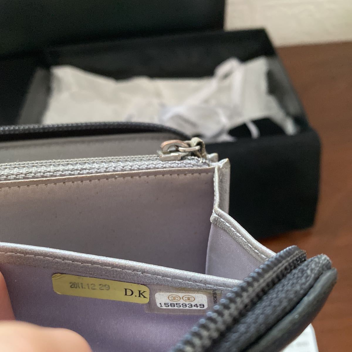 CHANEL シャネル 長財布 レザー 黒 ブラック レシート 元箱付き CHANEL シャネル 長財布 レザー 黒 ブラック レシート 元箱付き