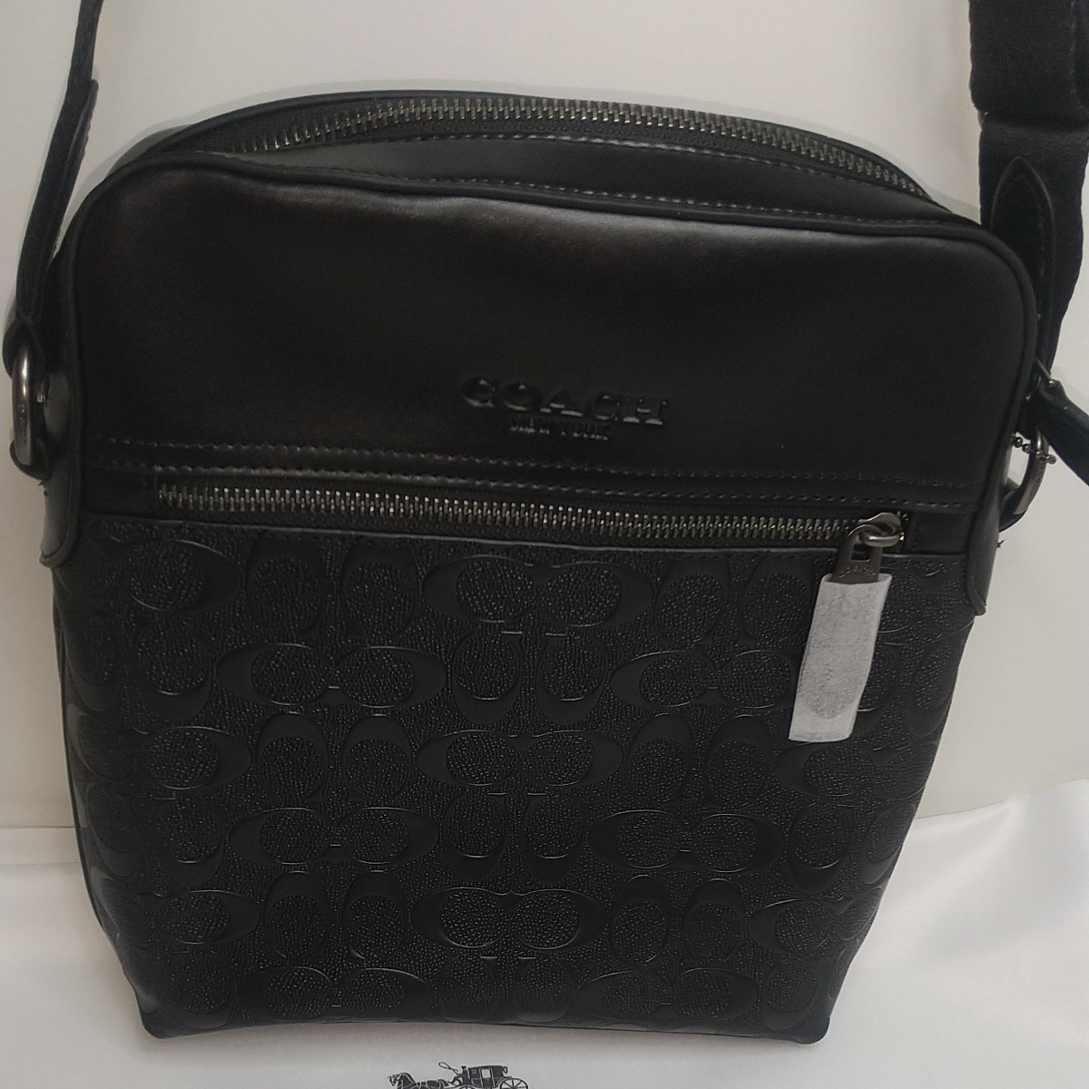 コーチ COACH ショルダーバッグ シグネイチャーブラック 斜めかけ
