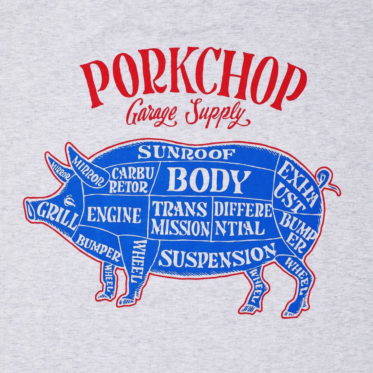 ポークチョップ ガレージサプライ Tシャツ PORKCHOP GRAY Lサイズ