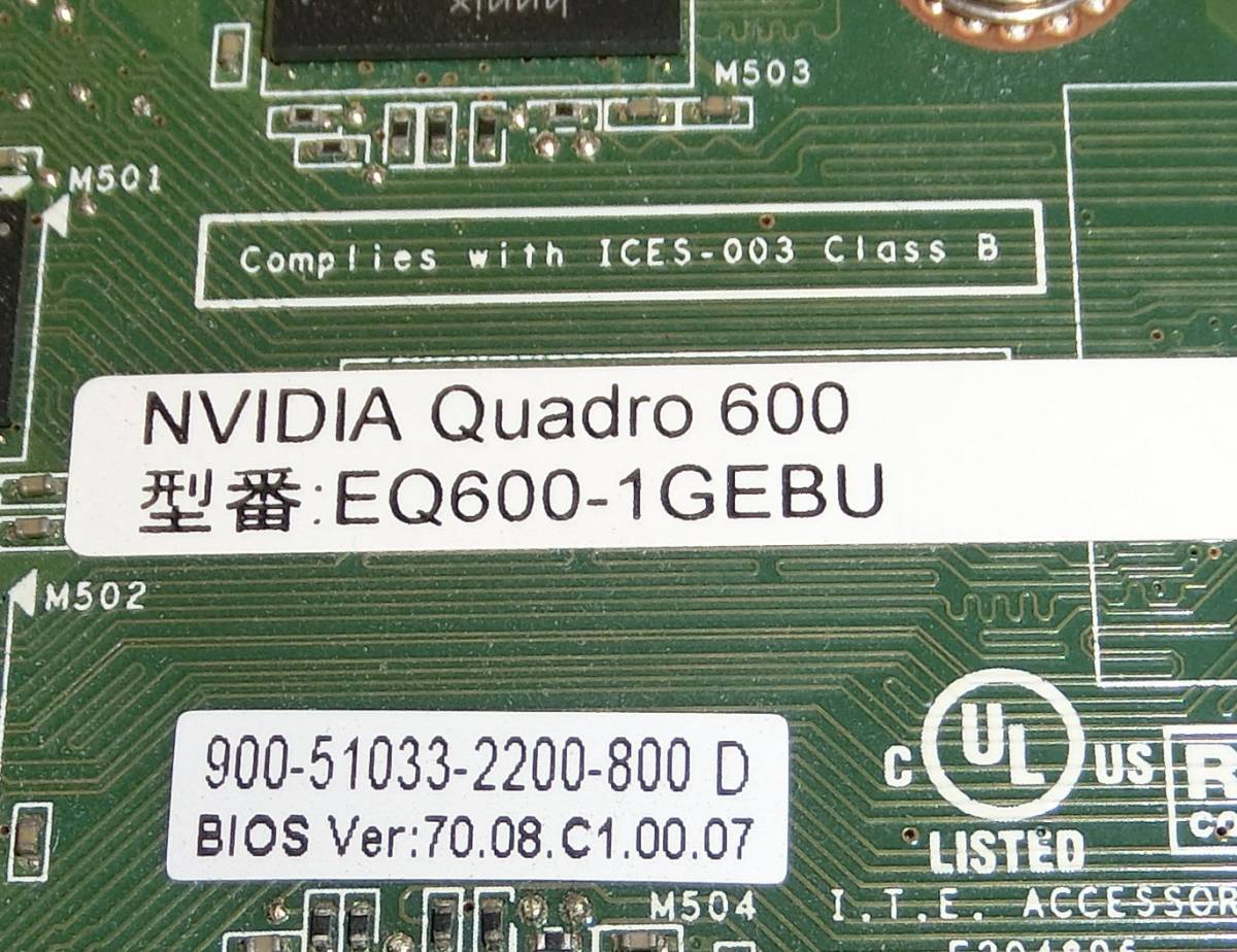 動作保証 ELSA Quadro 600 1GB DVI/DisplayPort EQ600-1GEBU_画像4