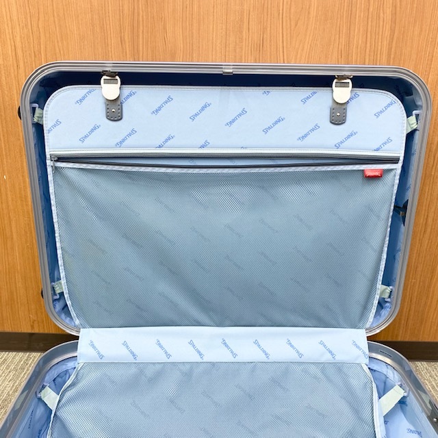 【46435】SPALDING/スポルディング　スーツケース　キャリーケース　旅行かばん　大型　中古　鍵付　現状品_画像8
