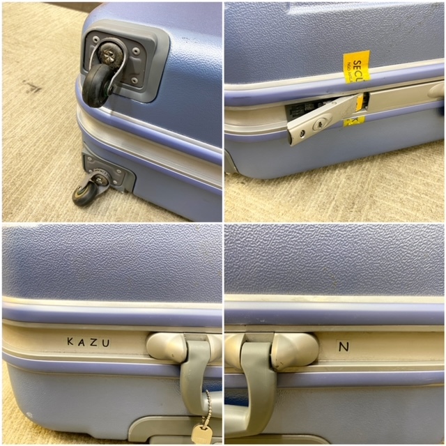 【46435】SPALDING/スポルディング　スーツケース　キャリーケース　旅行かばん　大型　中古　鍵付　現状品_画像5