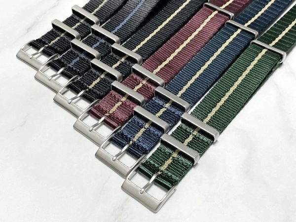  rug width :20mm gloss having . high quality NATO strap stripe belt [ Rolex chu-da- Omega TAG Heuer correspondence ] fabric ⑥ DD