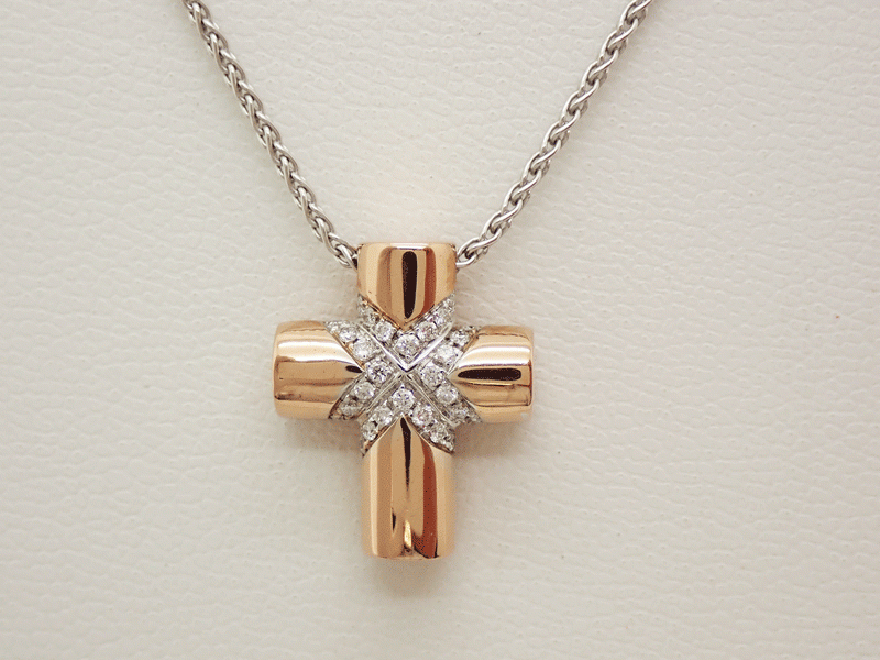 PICCHIOTTIpikyoti бриллиант Cross колье D0.18ct шея .2. место .. иметь поэтому . сделка ( на фото ) бесплатная доставка!!