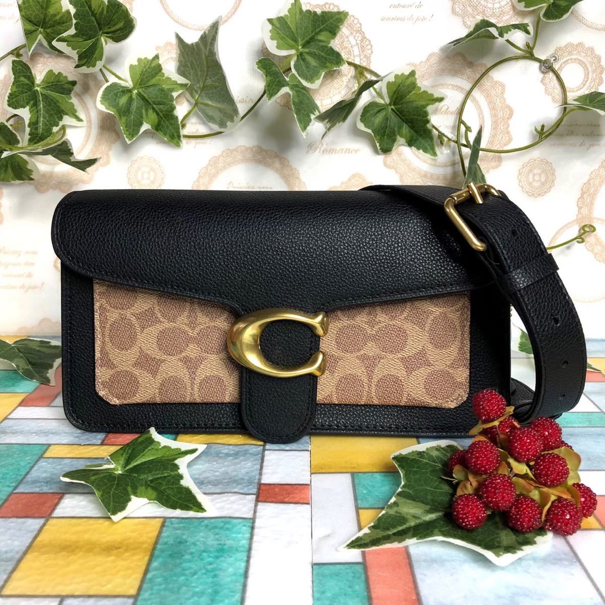 COACH コーチ タビー ショルダーバッグ ブラウン シグネチャー