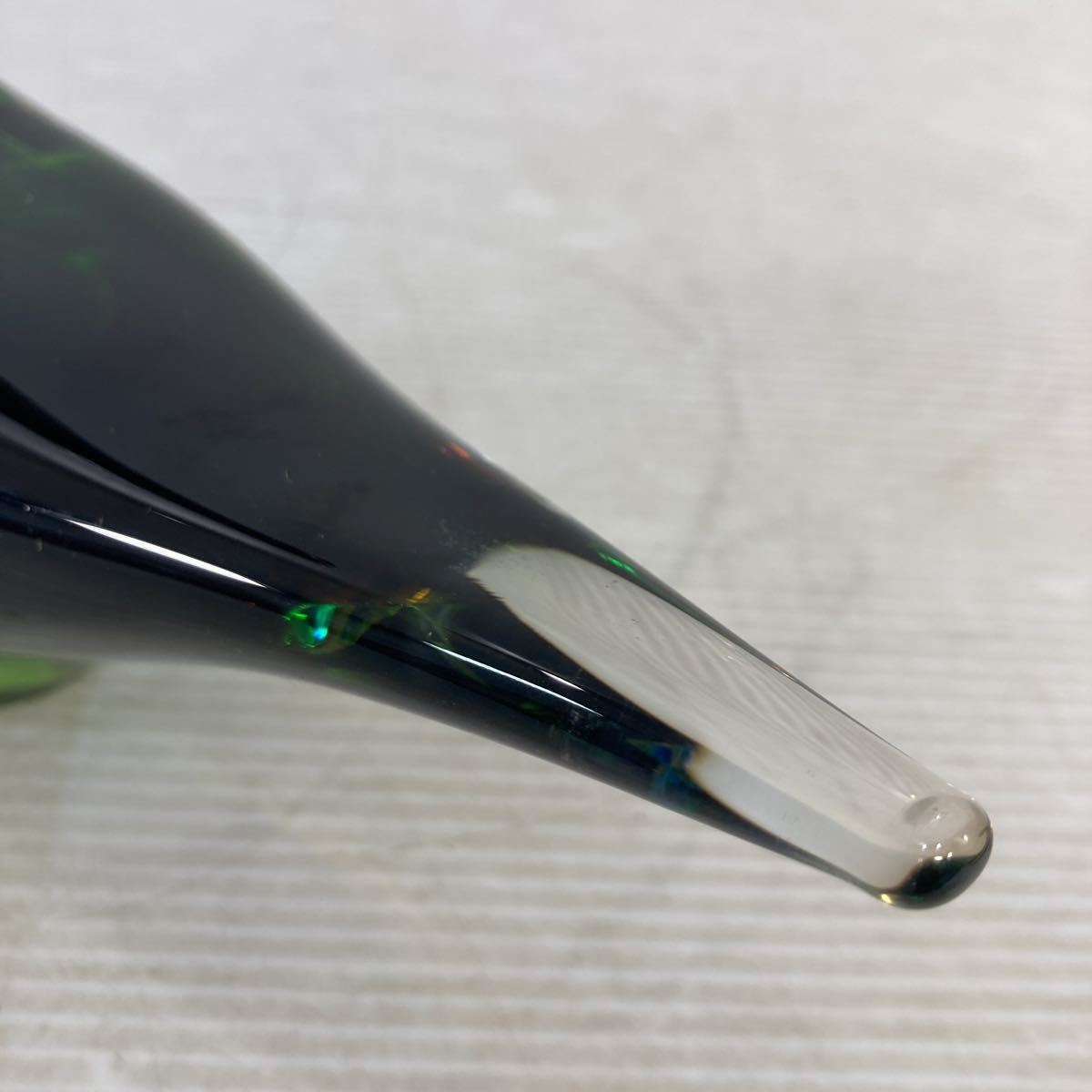 Multi Glass HAND CRAFT マルティグラス マルテイ ハンドクラフト ガラス細工 インテリア 鳥 とり 飾り 置物 オブジェ 昭和レトロ 中古_画像10