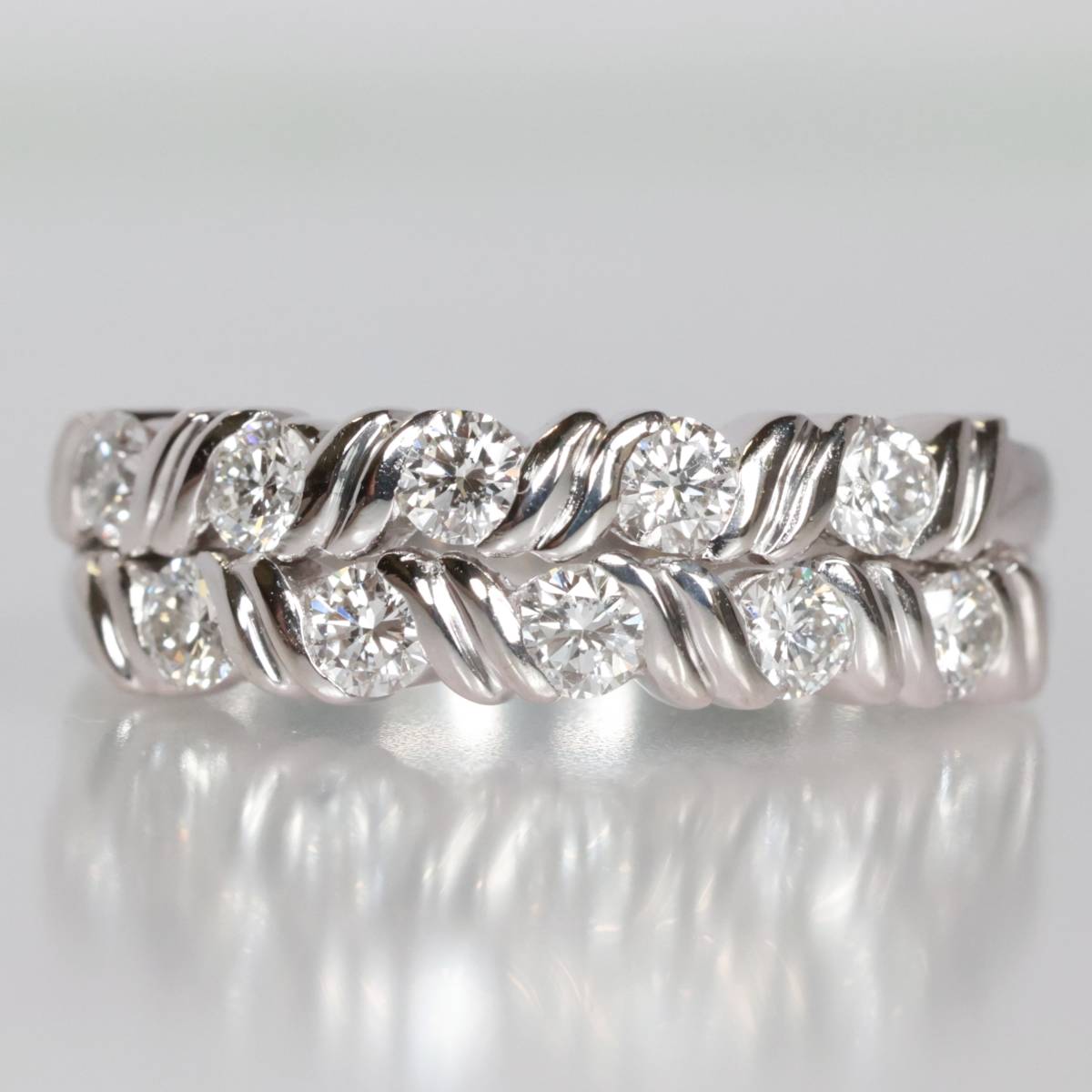 Pt950 ミキモト ダイヤモンド 0.71ct リング11号 MIKIMOTO