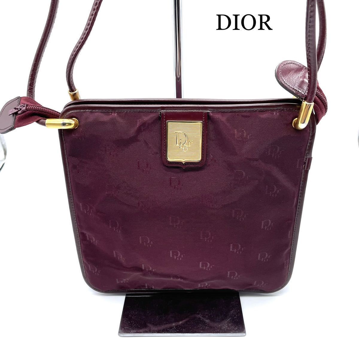 極上美品 DIOR ディオール ショルダーバッグ 赤 レッド トロッター
