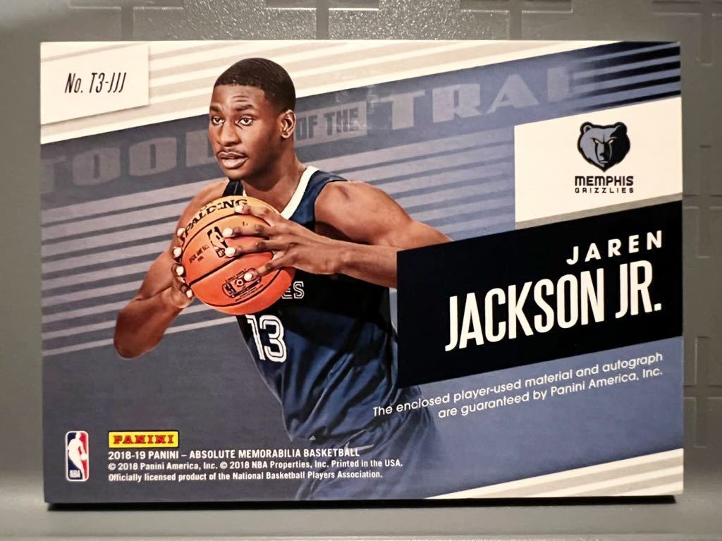 Level 1 /149枚 RC Auto Jersey Ball 18-19 Panini Jaren Jackson Jr. ジャレン・ジャクソンNBA 直筆 ルーキー サイン グリズリーズ バスケ_画像2