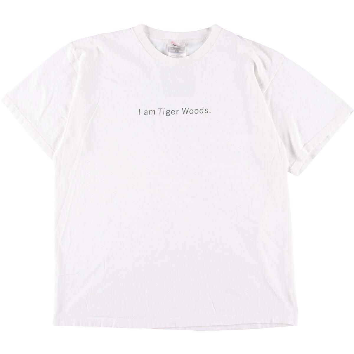 古着 90年代 ナイキ NIKE TIGER WOODS タイガーウッズ スポーツプリントTシャツ USA製 メンズL ヴィンテージ /eaa257367_画像1