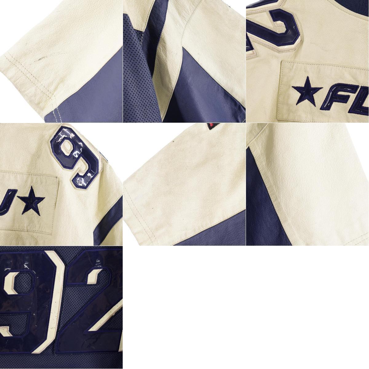 古着 90年代 フブ FUBU THE COLLECTION 本革レザー ゲームシャツ