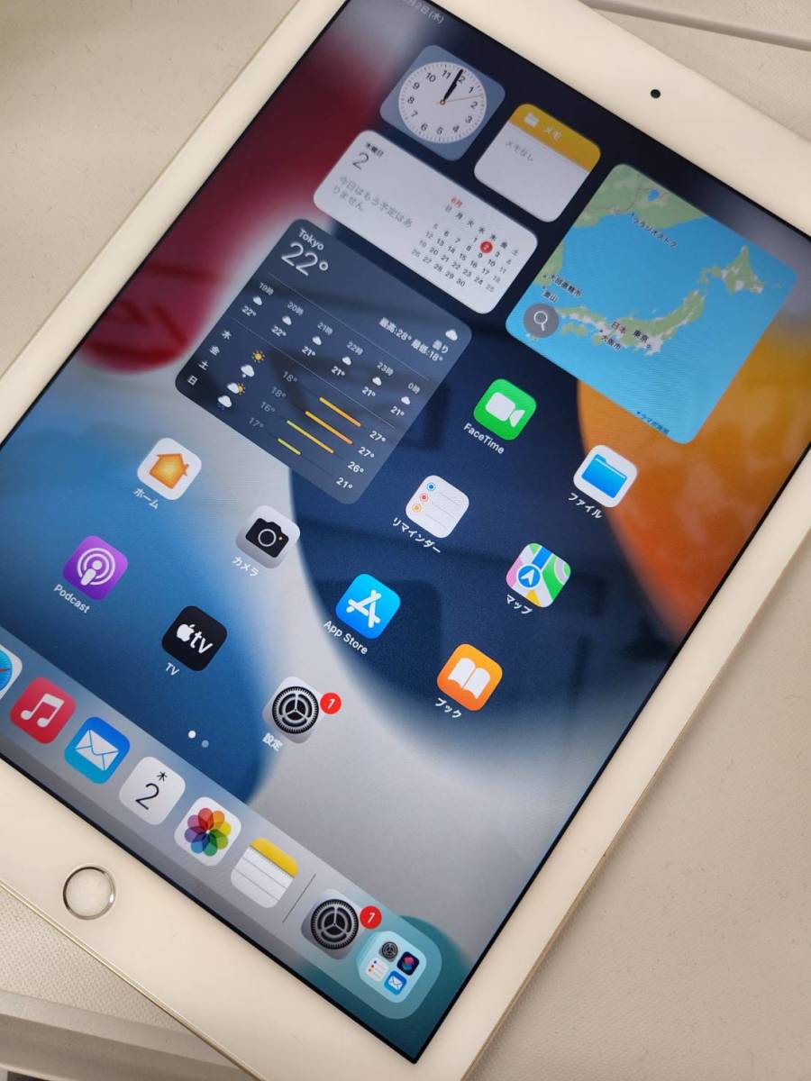 美品!docomo iPad Air 2 Wi-Fi+Cellular 32GB ゴールド MNVR2J/A SIM