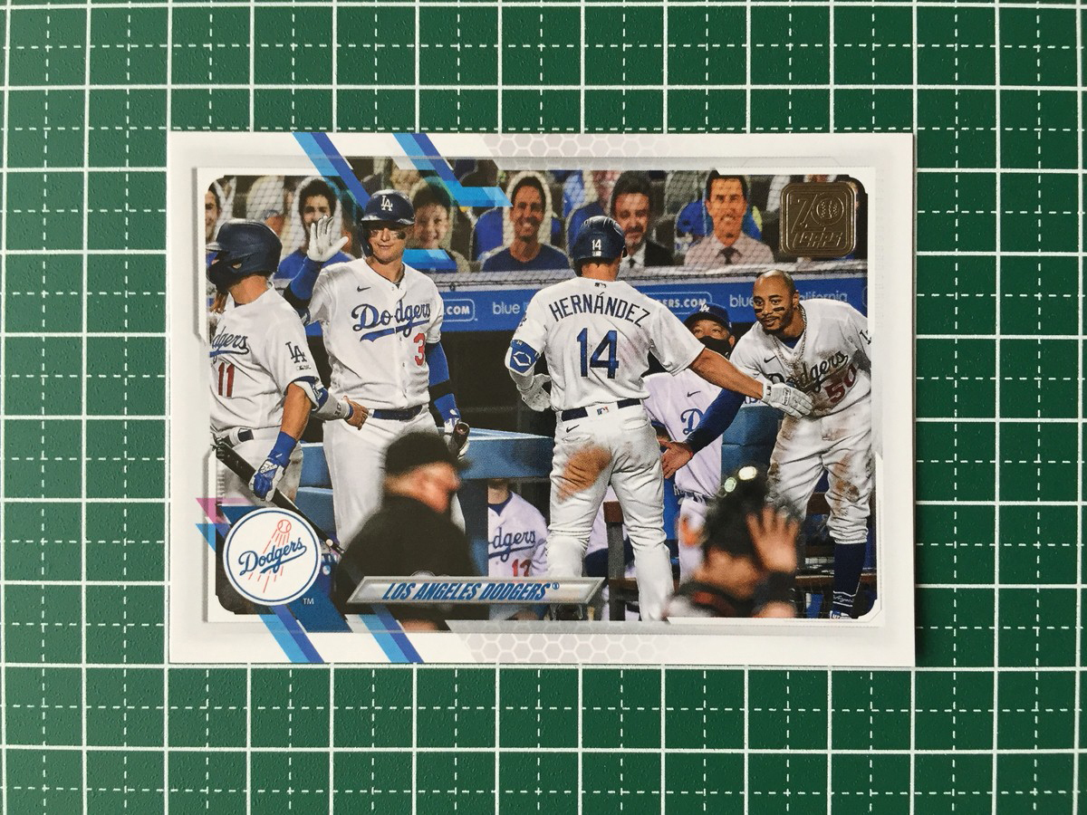 ★TOPPS MLB 2021 SERIES 1 #201 TEAM CARD［LOS ANGELES DODGERS］ベースカード★_画像1