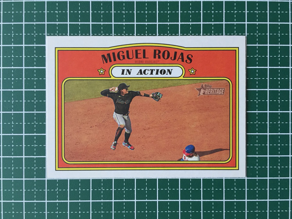 ★TOPPS MLB 2021 HERITAGE #10 MIGUEL ROJAS［MIAMI MARLINS］ベースカード「IA」★_画像1