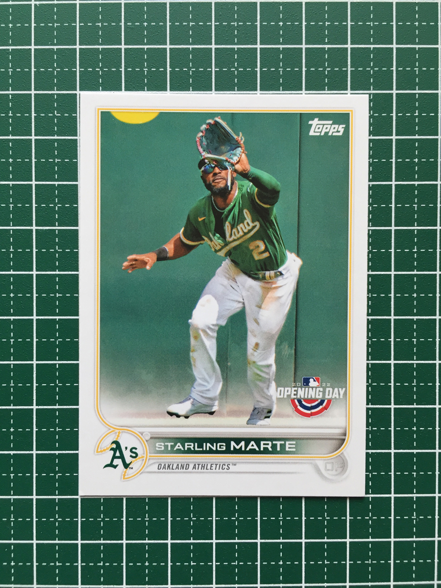 ★TOPPS MLB 2022 OPENING DAY #151 STARLING MARTE［OAKLAND ATHLETICS］ベースカード「BASE」★_画像1