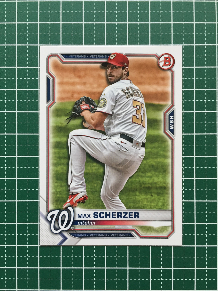 ★TOPPS MLB 2021 BOWMAN #39 MAX SCHERZER［WASHINGTON NATIONALS］ベースカード「BASE」★_画像1