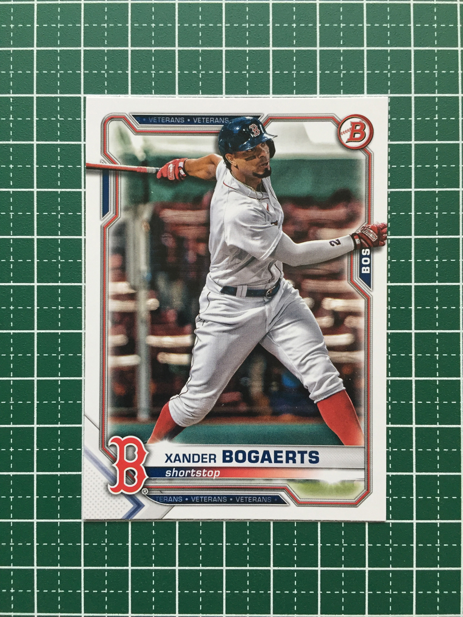 ★TOPPS MLB 2021 BOWMAN #34 XANDER BOGAERTS［BOSTON RED SOX］ベースカード「BASE」★_画像1