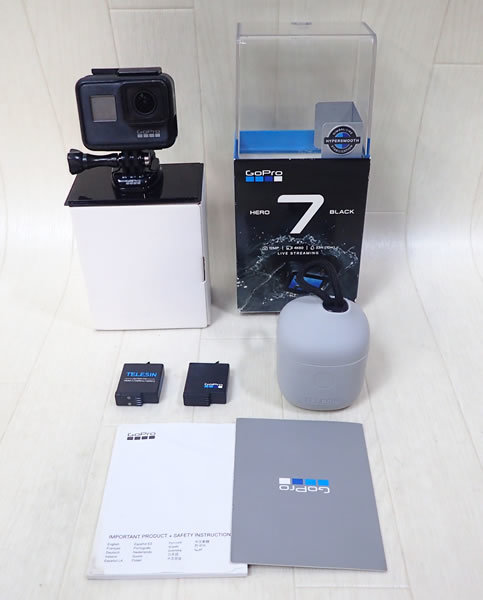 動作品 GoPro HERO7 BLACK アクションカメラ ゴープロ バッテリー 計3