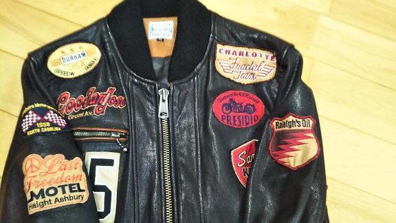 【美品!試着のみ】LOW BLOW KNUCKLE シングルライダース パッチ ワッペン ミリタリー 検)AVIREX アヴィレックス TOP GUN トップガン_画像5