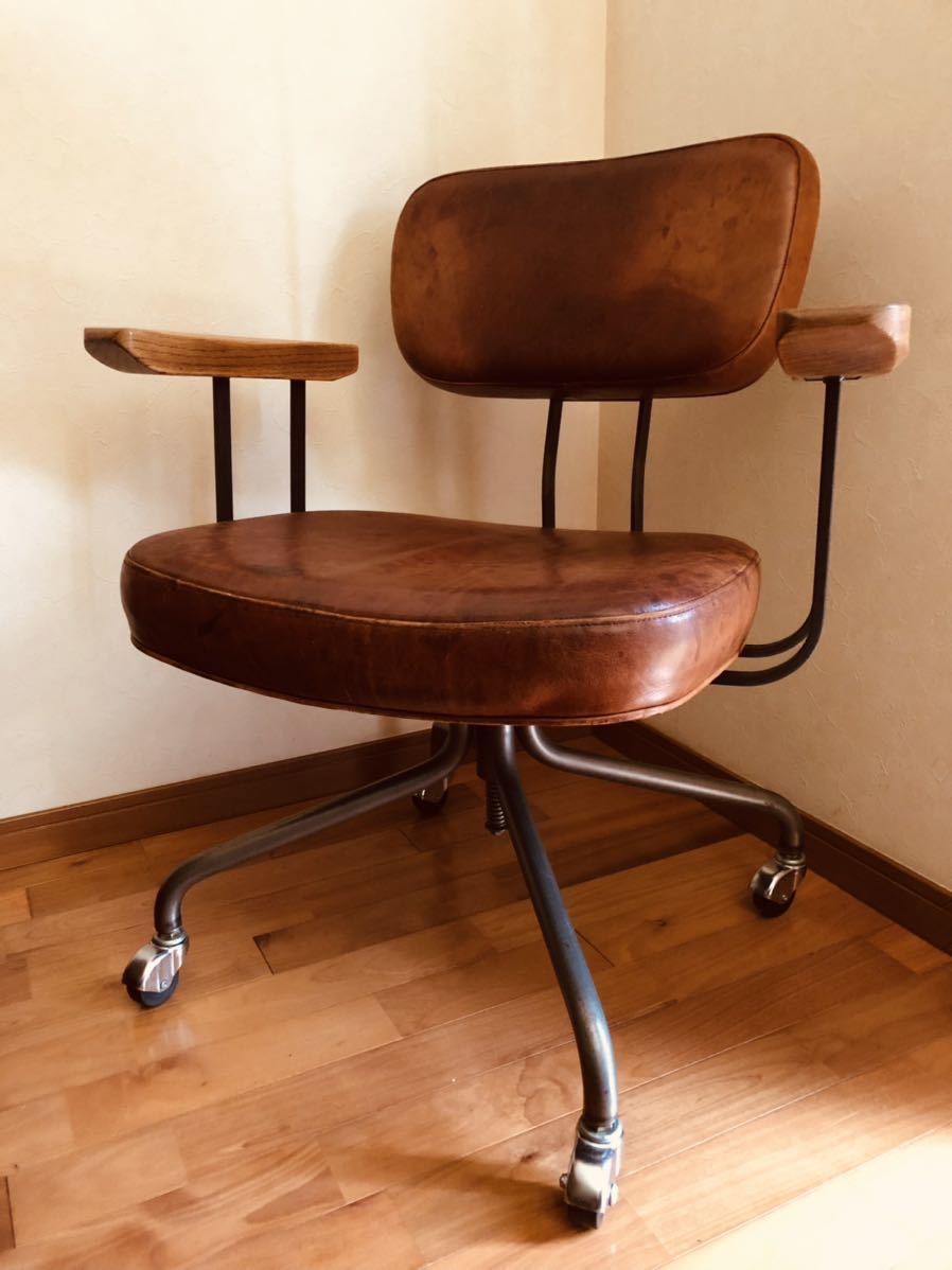 激安店舗 TRUCK FURNITURE DESKWORK CHAIR L-8 BROWN トラック