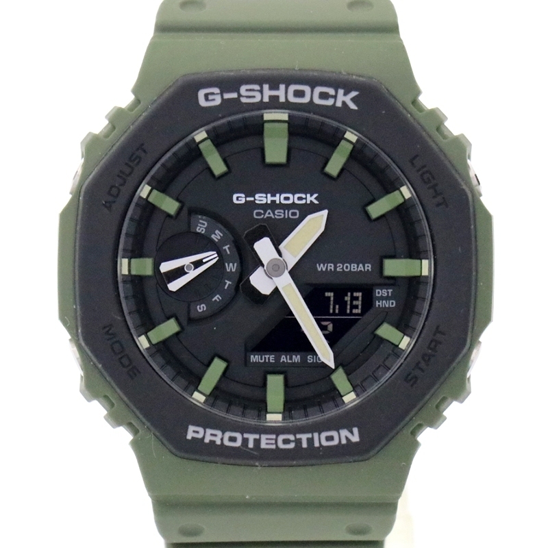 [カシオ] G-SHOCK ジーショック Gショック Utility Color [並行輸入品] 腕時計 時計 メンズ アナデジ カーボン カーキ グリーン GA-2110SU-3A[保証対象]
