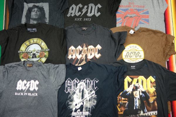 TS-BD5 large size band T-shirt van T print T-shirt ACDC low ring Stone zY1~US old clothes . large amount set trader summarize 