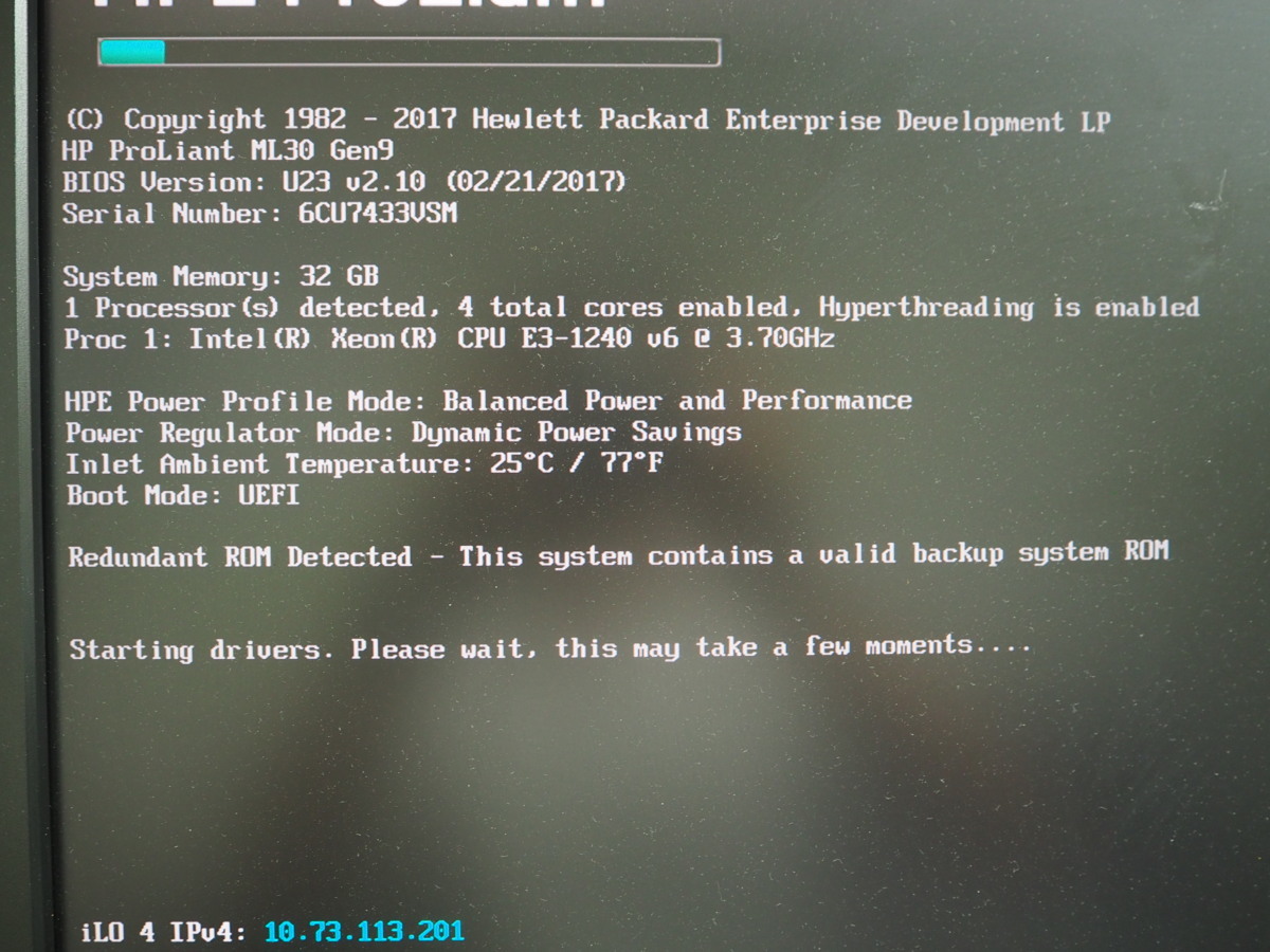 【ハード王】HP ProLiant ML30 Gen9/Xeon E3-1240 v6/32GB/ストレージ無/バイオスOK/19557-D3_画像2