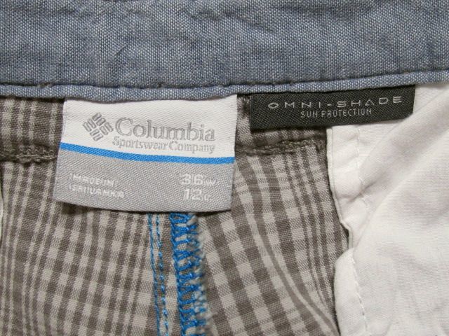 ★美品★Columbia コロンビア チェック柄 ショート パンツ W36 L12★グレー ショーツ 短パン ボトムス アウトドア キャンプ 夏物 状態良好_画像7