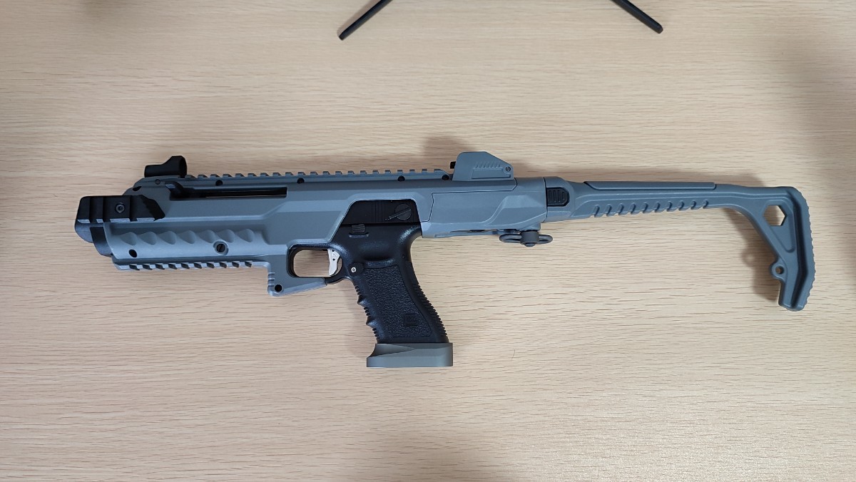AW製 グロック カービン コンバージョンキット グレー g18c 組み込み