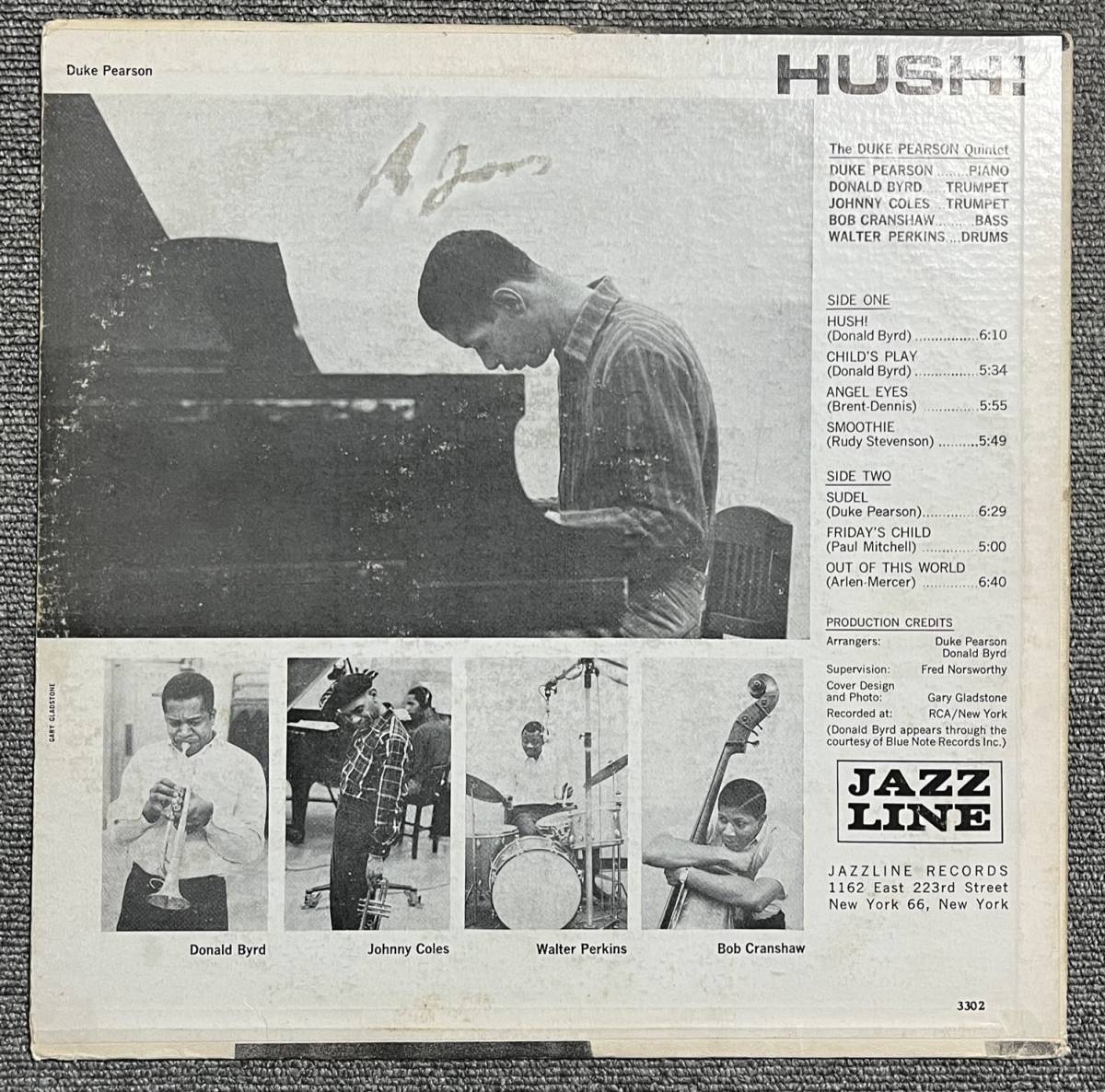 【オリジナル/美品】『 Hush! 』Duke Pearson Donald Byrd Johnny Coles デューク・ピアソン ドナルド・バード ジョニー・コール_画像2