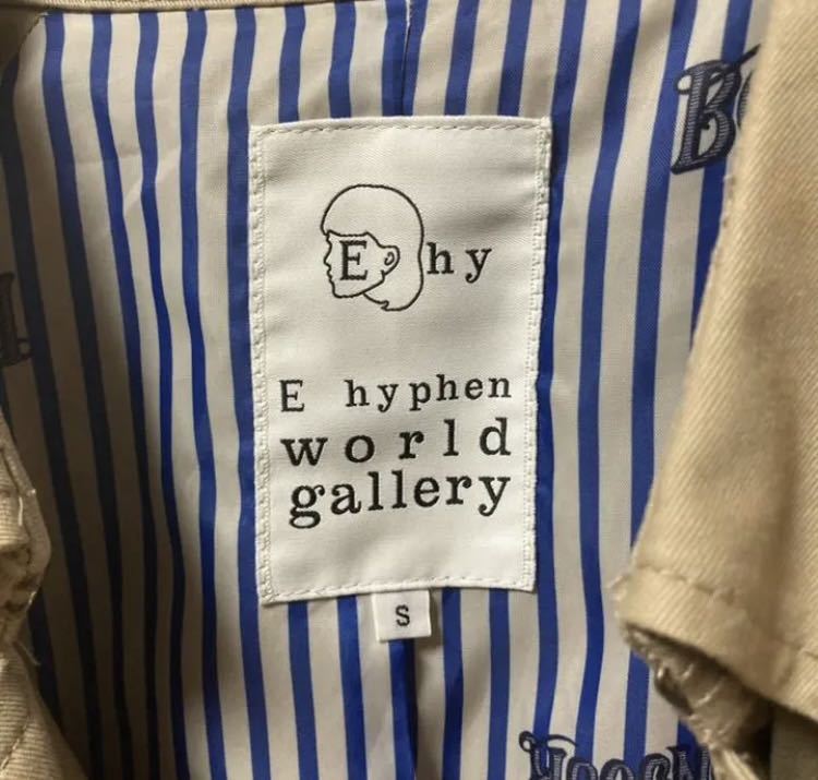 オシャレ裏地！E hyphen world gallery ベージュトレンチコート_画像4