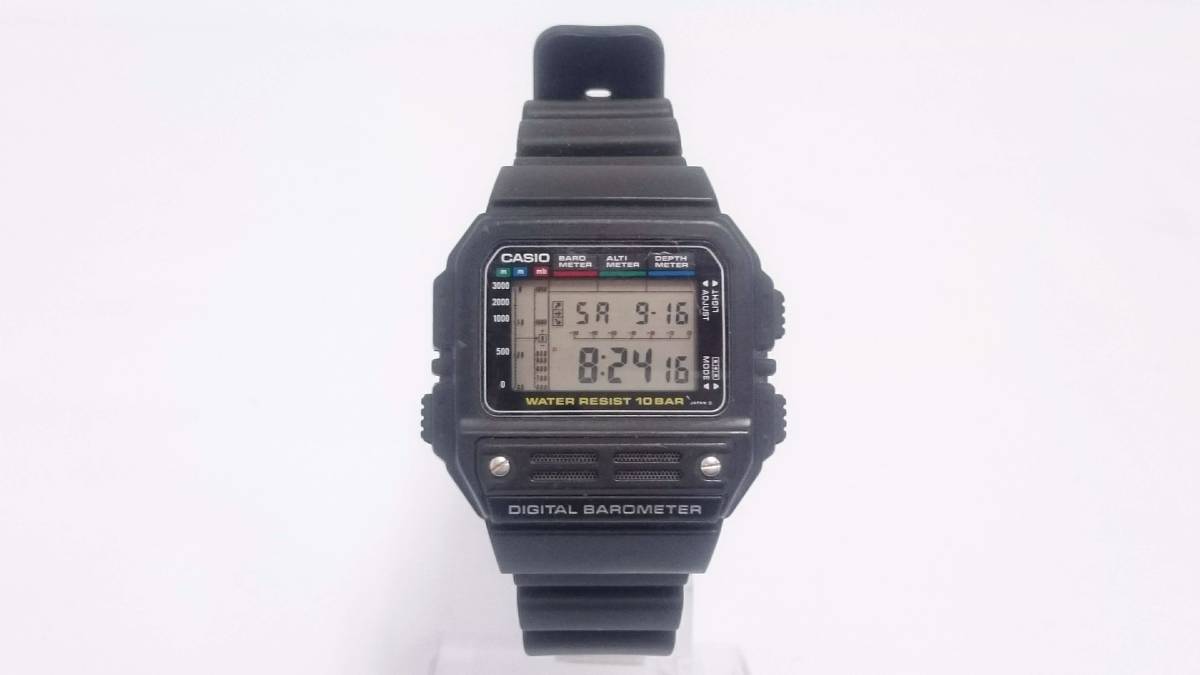 CASIO カシオ DIGITAL BAROMETER デジタルバロメーター BM-100WJ クォーツ腕時計/作動中/気圧 高度計内蔵/リストウォッチ/LTM17