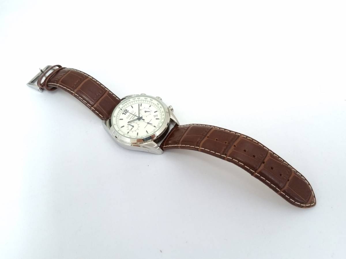 美品】SEIKO セイコー クロノグラフ クォーツ 腕時計 6T63-00J0/リスト