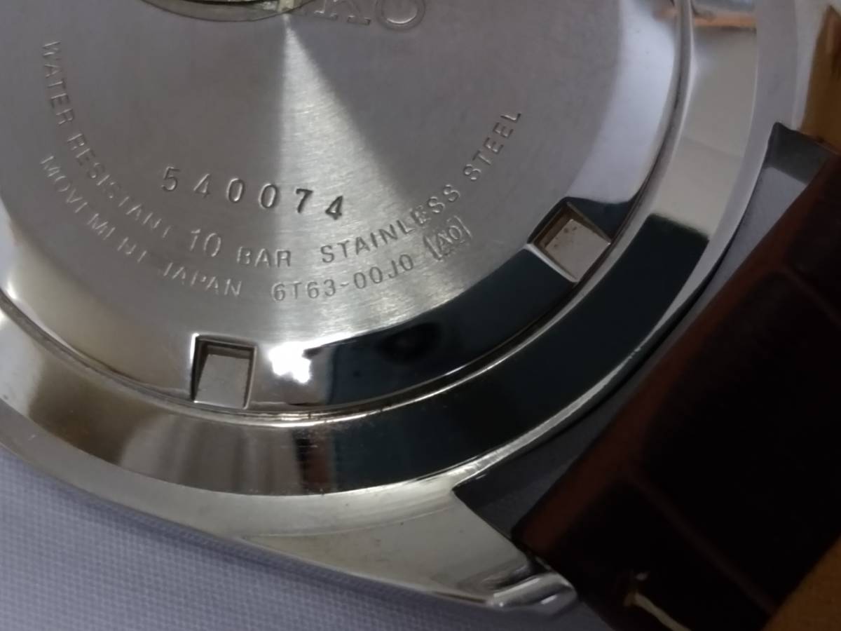 美品】SEIKO セイコー クロノグラフ クォーツ 腕時計 6T63-00J0/リスト