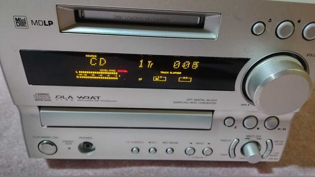 ONKYO CD MDコンポ FR-X9 動作品 スピーカー リモコン 説明書 付き