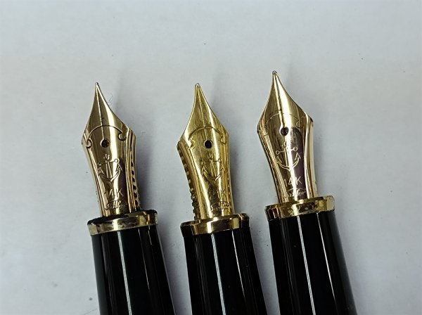 TJUFO31　万年筆　セーラー　3点おまとめ　黒×金　〈ペン先14K　21K〉_画像4