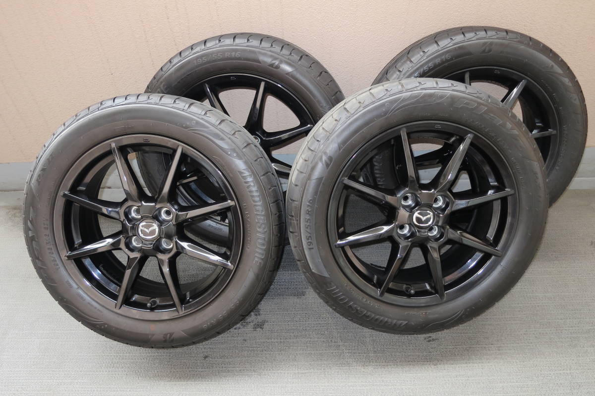 NDロードスター純正ホイール(黒)+Playz PXⅡ 195/55R16 4本 NDロードスター純正ホイール(黒)+Playz PXⅡ 195/55R16 4本