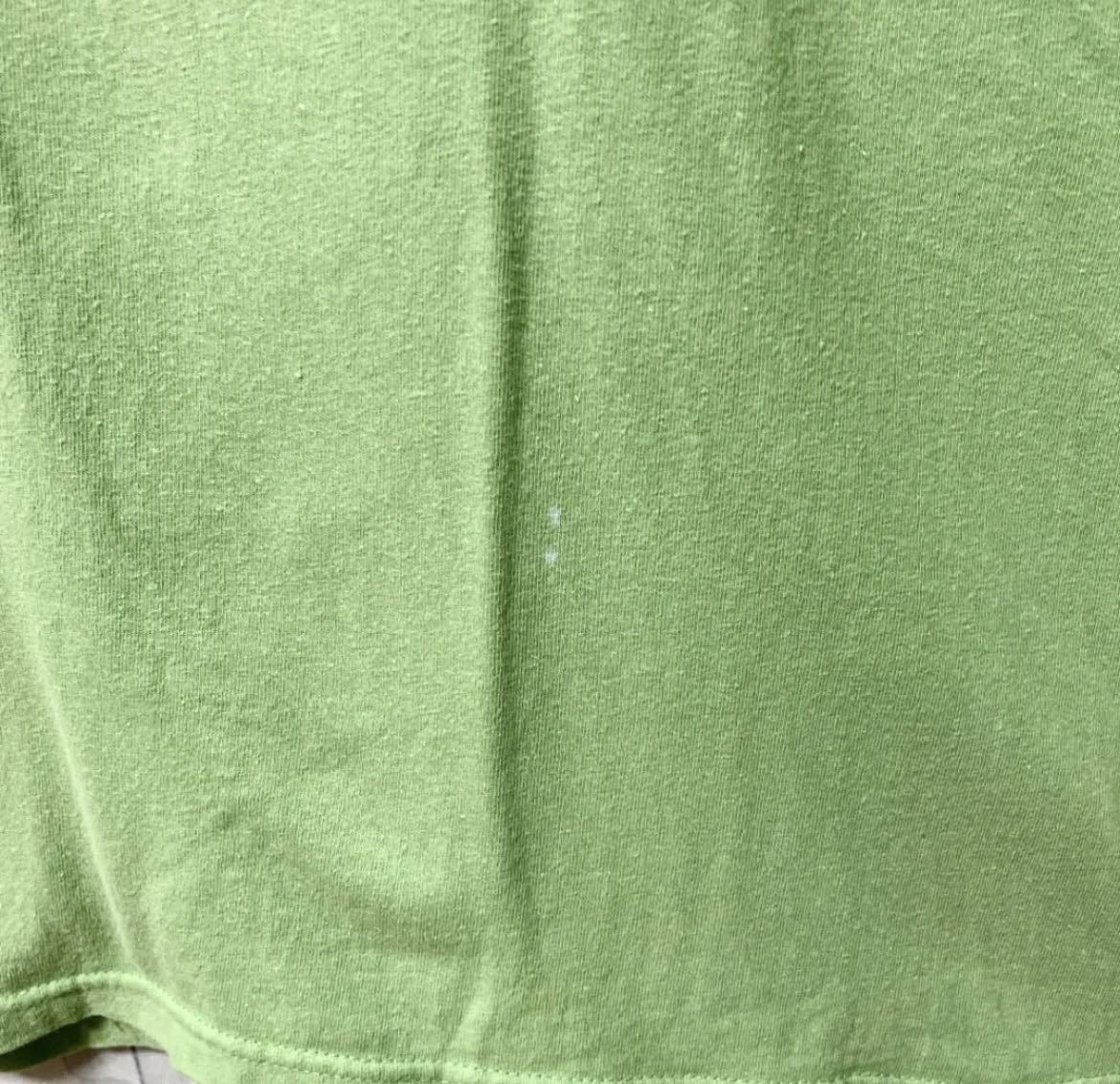 stussy ステューシー 半袖 Tシャツ ビッグロゴ デカロゴ サイズM グリーン メキシコ製 パステルカラー 送料無料