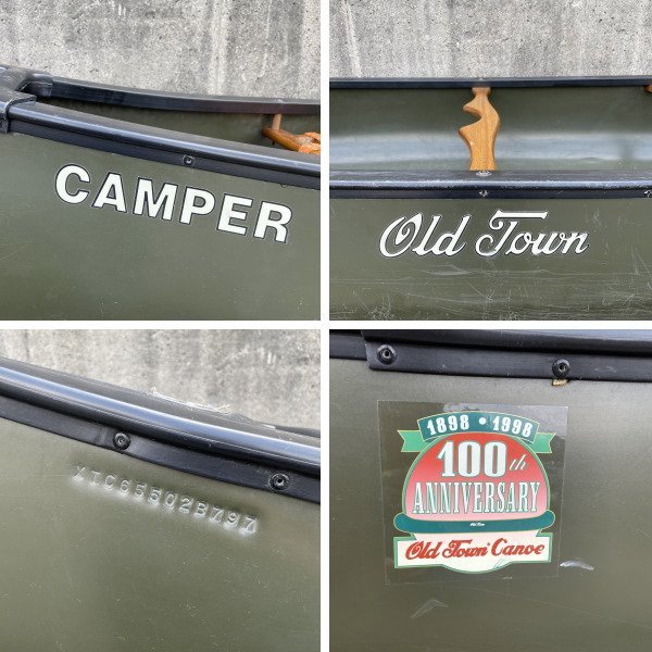 愛知直接☆OLD TOWN 16ft カナディアンカヌー CAMPER 100周年モデル パドル付き シート・ベルトおまけ_画像6