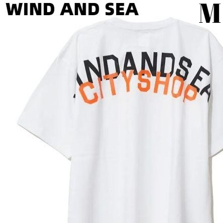 M 新品【WIND AND SEA x CITY SHOP WIND AND CITY BIG T-SHIRT / WHITE シティーショップ コラボ ウィンダンシー Tシャツ 白 ビッグTシャツの画像1