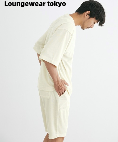 XL Loungewear tokyo ラウンジウェアセットアップ リラックス パイル地 1ポケット半袖カットソー イージーショートパンツ ワンマイルウェア_画像3
