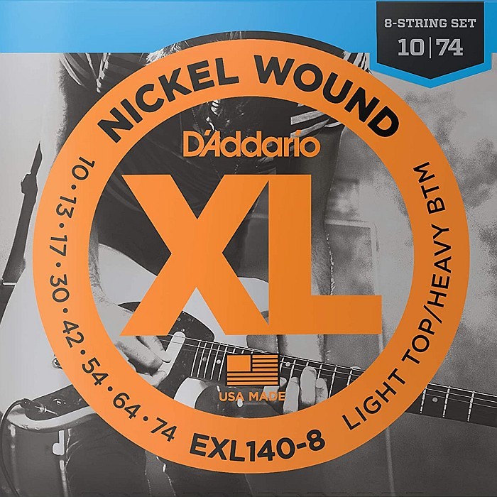 8弦用 D'Addario EXL140-8 Nickel Wound 010-074 ダダリオ エレキギター弦