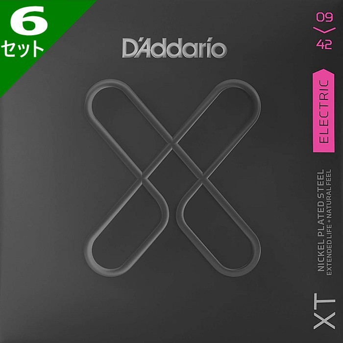6セット D'Addario XTE0942 XT Nickel 009-042 ダダリオ コーティング弦 エレキギター弦