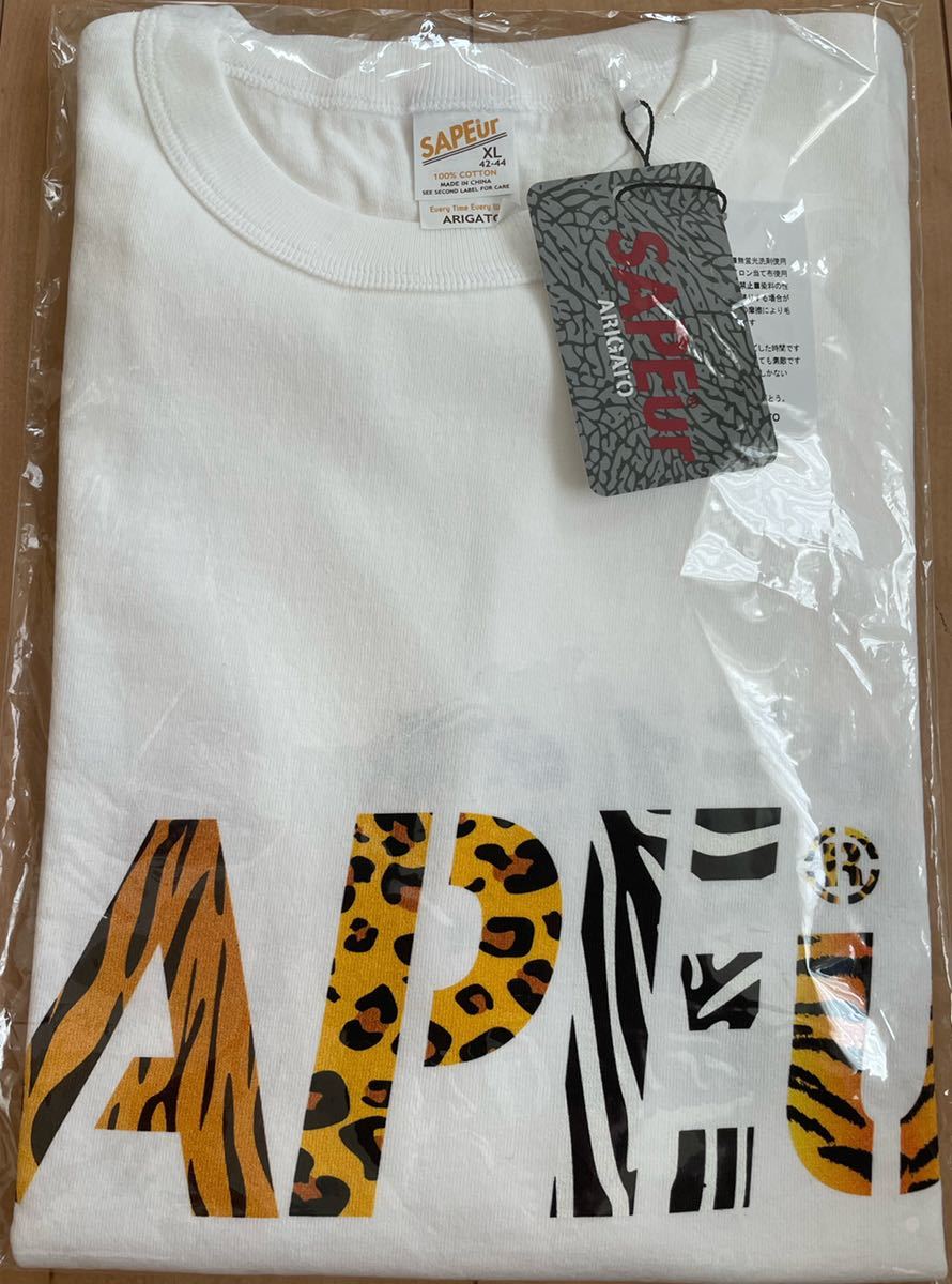 XLサイズ SAPEur A0021-023 NightSafari Tシャツ ホワイト タグ付